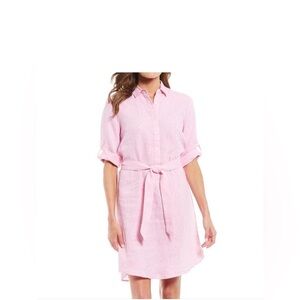 J. McLaughlin Vibrant Pink Shirt Dress
